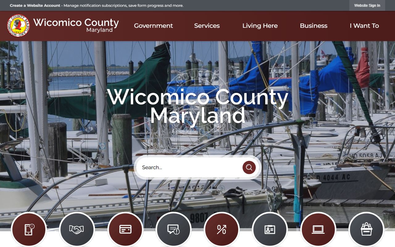 Wicomico County Maryland government homepage for sex offender registry contacts